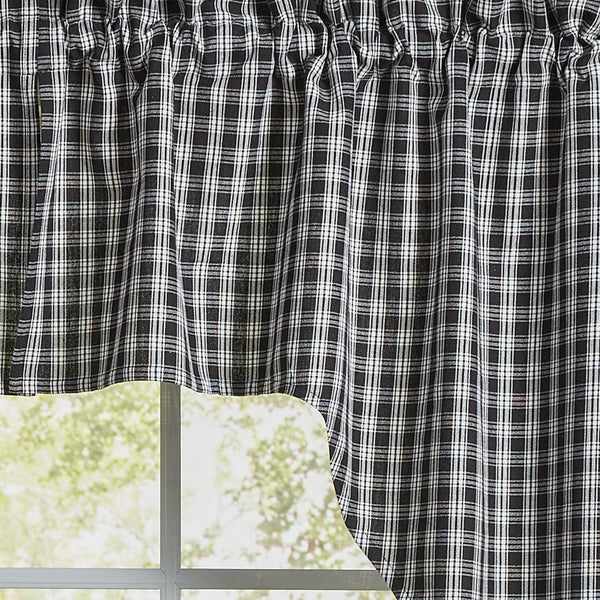 STAFFORD SWAGS 72" X 36" PR. - BLACK/CREAM