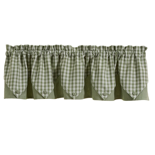 Stafford Point Valance 15" L - Ivy Green Plaid