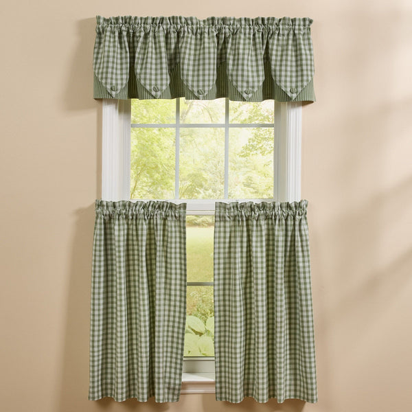 Stafford Point Valance 15" L - Ivy Green Plaid