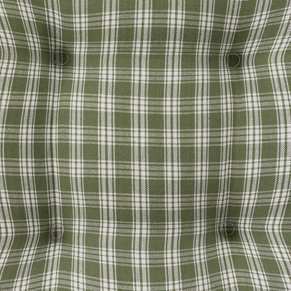 Stafford Chair Pad - Ivy Green Plaid