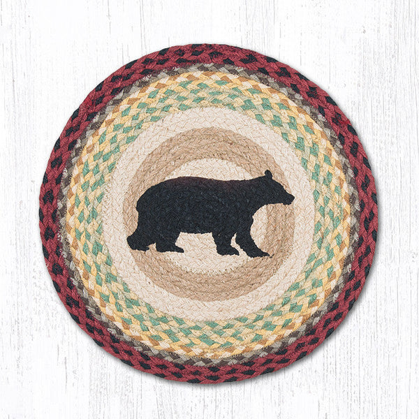 CH-395 Cabin Bear Round Chair Pad 15.5"x15.5"