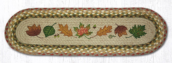 ST-OP-24 Autumn Leaves Oval Stair Tread 27"x8.25"