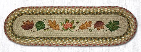 ST-OP-24 Autumn Leaves Oval Stair Tread 27"x8.25"