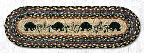 ST-OP-43 Black Bears Oval Stair Tread 27"x8.25"