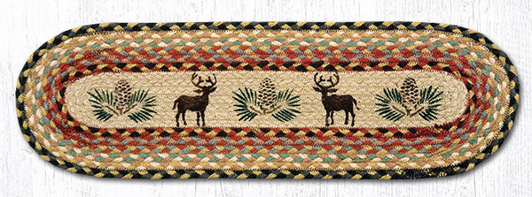 ST-OP-57 Deer/Pinecone Oval Stair Tread 27"x8.25"