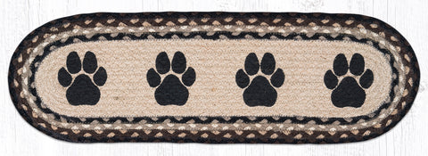 ST-OP-313 Paw Prints Oval Stair Tread 27"x8.25"