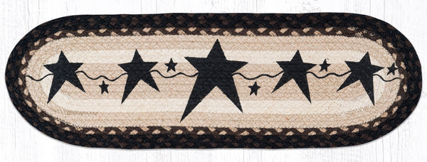 ST-OP-313 Primitive Stars Black Oval Stair Tread 27"x8.25"