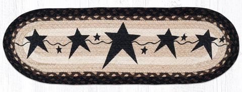 ST-OP-313 Primitive Stars Black Oval Stair Tread 27"x8.25"