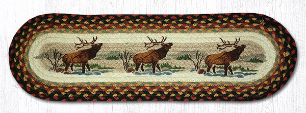ST-OP-319 Winter Elk Oval Stair Tread 27"x8.25"