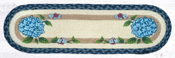 ST-OP-362 Blue Hydrangea Oval Stair Tread 27"x8.25"