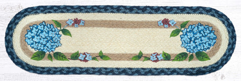 ST-OP-362 Blue Hydrangea Oval Stair Tread 27"x8.25"