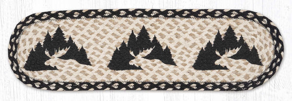 ST-OP-430 Graphic Moose Oval Stair Tread 27"x8.25"
