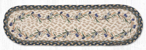 ST-OP-503 Olive Border Oval Stair Tread 27"x8.25"