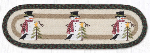 ST-OP-508 Snowman with Tree Oval Stair Tread 27"x8.25"