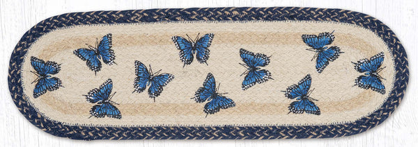 ST-OP-9-921 Blue Swallowtail Oval Stair Tread 27"x8.25"