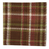 Sussex plaid waffle-weave dishcloth featuring barn red, brown, cream, and subtle sage accents in a classic primitive country plaid pattern.