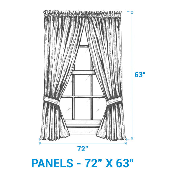 Sussex Plaid Curtain Panels 72" x 63" Set of 2
