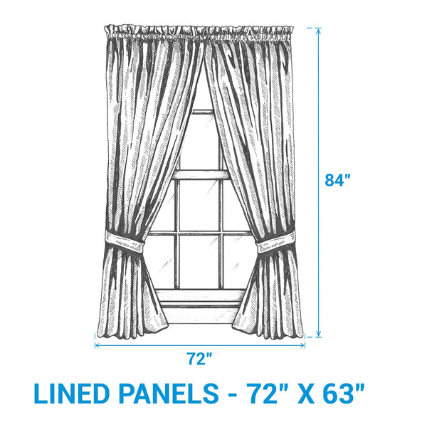Sussex Lined Plaid Curtain Panels 72" x 84" Set of 2