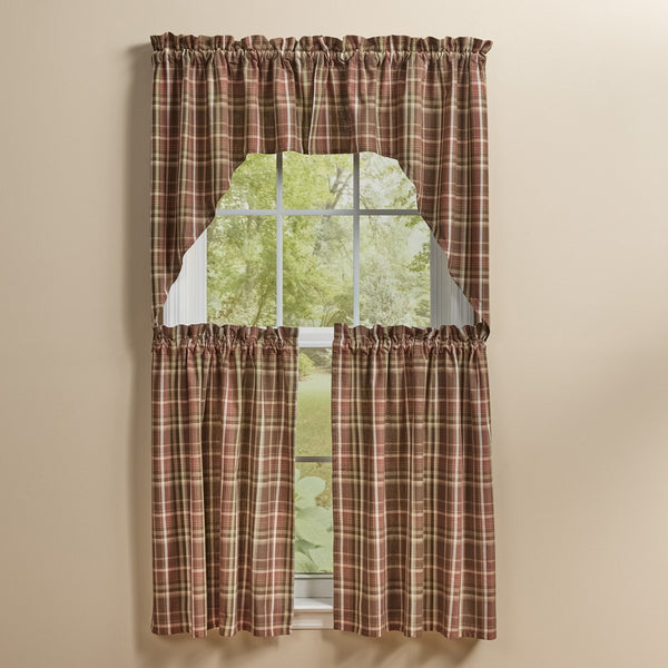 Sussex Plaid Swag Curtains 72" x 36"