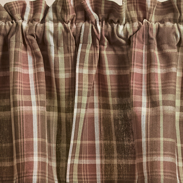 Sussex Plaid Swag Curtains 72" x 36"