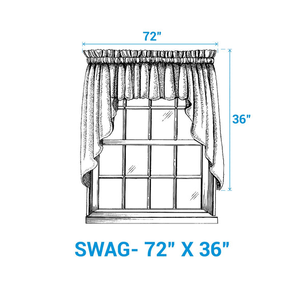 Sussex Plaid Swag Curtains 72" x 36"