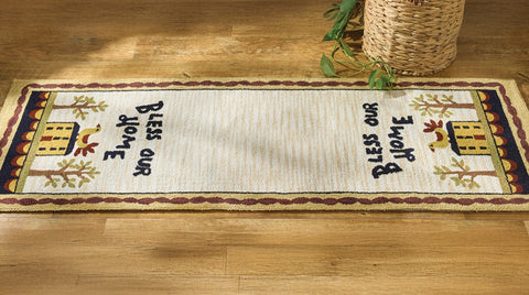 Bless Our Home Hooked 2' X 6' Runner