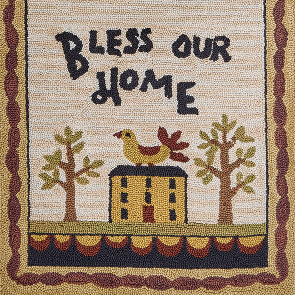 Bless Our Home Hooked 2' X 6' Runner