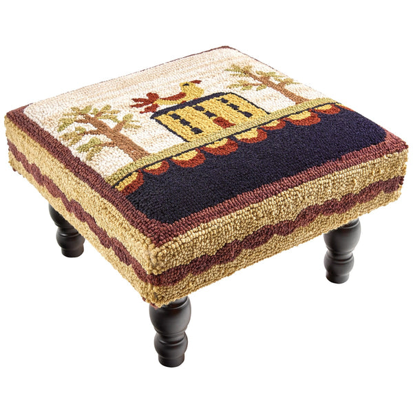 Bless Our Home Hooked Stool
