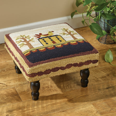 Bless Our Home Hooked Stool