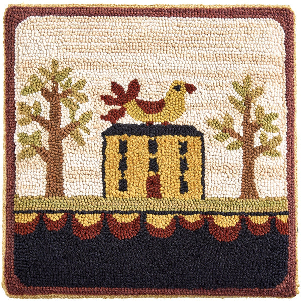 Bless Our Home Hooked Stool