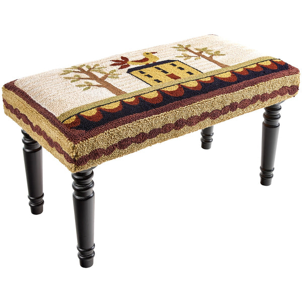 Bless Our Home Hooked Bench