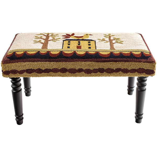 Bless Our Home Hooked Bench