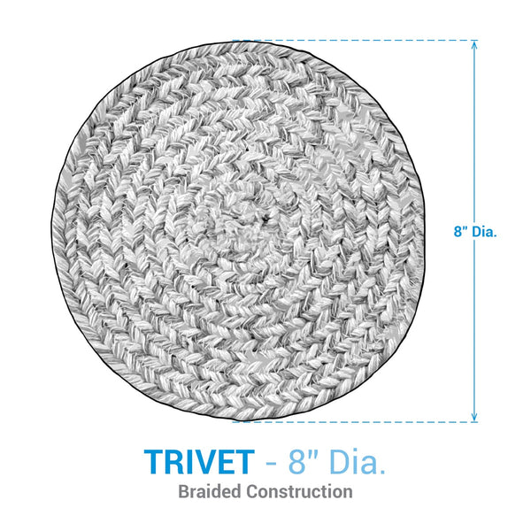 Willow and Sheep Printed Braided Trivet