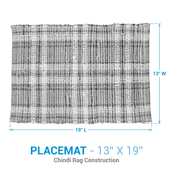 Willow Lane Chindi Placemat Set of 4 | Primitive Country Table Linens