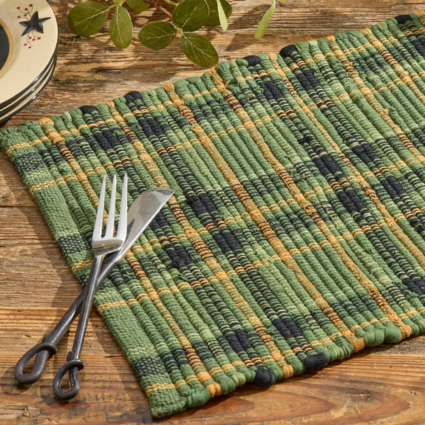 Willow Lane Chindi Placemat Set of 4 | Primitive Country Table Linens