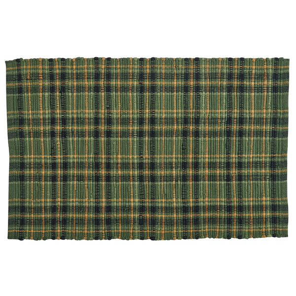 Willow Lane Rag Rug 2x3 | Plaid Primitive Country Farmhouse Accent Rug