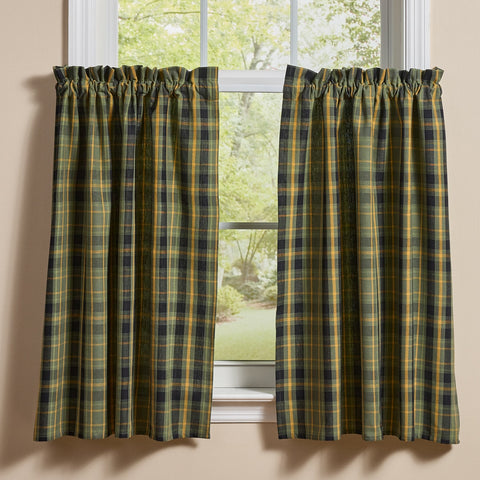 Willow Lane Plaid Tiers 36"L – Farmhouse Kitchen Curtains
