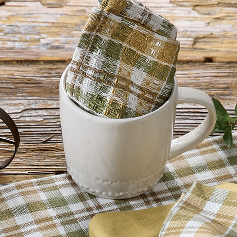 Farmstead Plaid Dishcloth Set of 4 – Primitive Kitchen Cloths