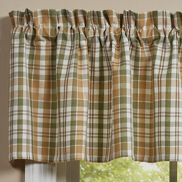 Farmstead Plaid Valance 72x14 – Farmhouse Window Valance