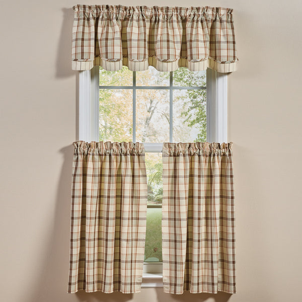 EDGEWOOD LINED LAYERED VALANCE 72"X16"