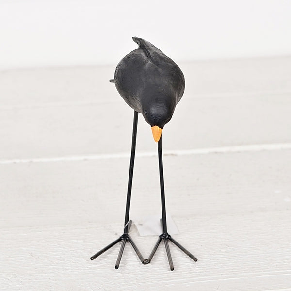 Standing Crow With Metal Feet