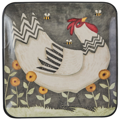 MY LITTLE WHITE HEN SALAD PLATE (set of 4)