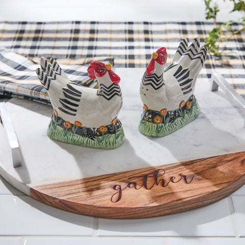 MY LITTLE WHITE HEN SALT AND PEPPER SET