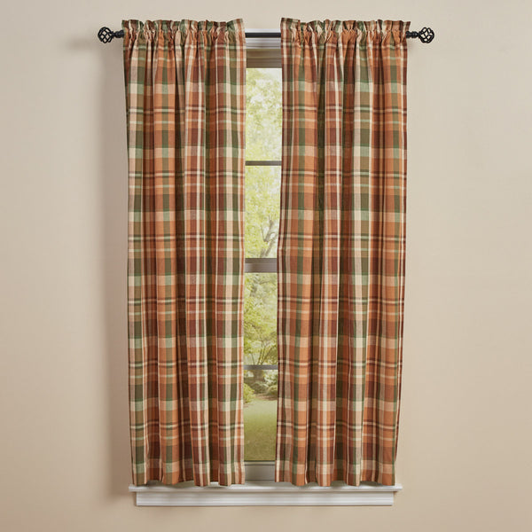 These Woodbourne Panels feature stunning shades of orange, green, brown, and tan that combine to create a pretty plaid!