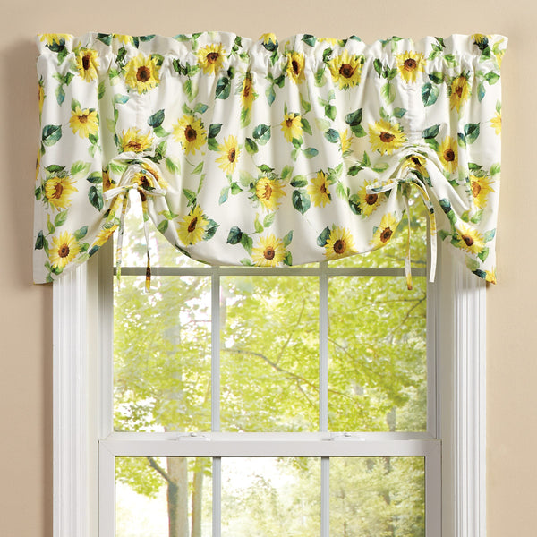 Follow The Sun Lined Farmhouse Valance 20" L