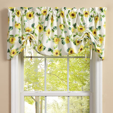 Follow The Sun Lined Farmhouse Valance 20" L