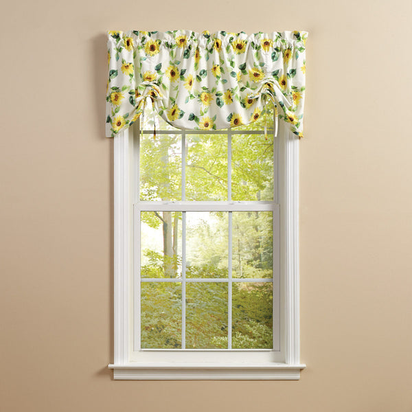 Follow The Sun Lined Farmhouse Valance 20" L
