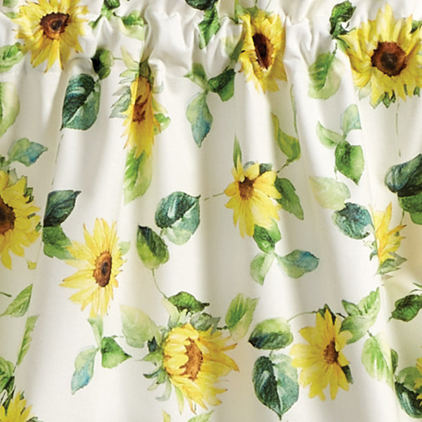 Follow The Sun Lined Farmhouse Valance 20" L
