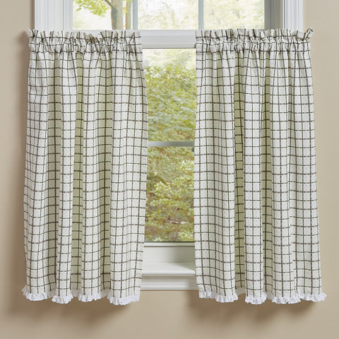 The windowpane plaid and beautiful eyelet trim in these<span>&nbsp;</span><strong>Kindred Tiers</strong><span> </span>are sure to project a classic country farmhouse flair, with the lovely shades of candlelight white, dove gray, and briarwood green! So simple, and yet so elegant!