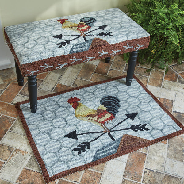 Break Of Day Rooster Hooked Bench